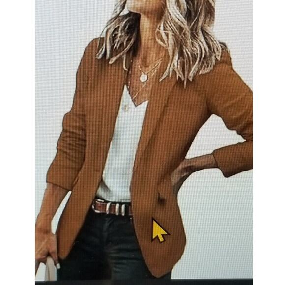 Cicy Bell Jackets & Blazers - Cicy Bell Women's Casual Business Lightweight Long Sleeve Jacket Blazer Size L